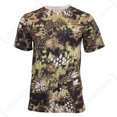 Mandra Tan Camo T-Shirt – Camouflage Military Army Soldier Airsoft Desert New