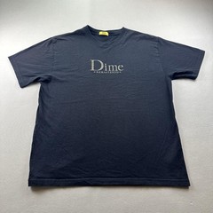 Dime T-Shirt Mens XL Black Classic Remastered Gold Logo Skateboard Short Sleeve