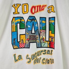 Vintage 80’s Yo Amo A Cali “La Sucursal Del Cielo”, I Love Cali T-Shirt, Sz L