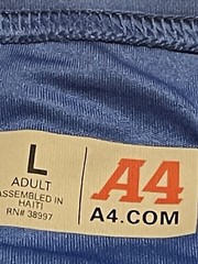 A4 Royal Blue Short Sleeve T-Shirt Size L 22 Pit To Pit 28 Neck To Hem Skater