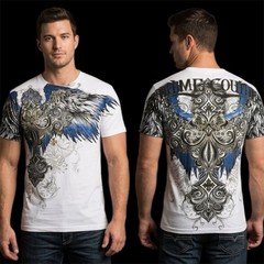 XTREME COUTURE by AFFLICTION White ENSIGN Short Sleeve Slim Fit Mens T-shirt NWT