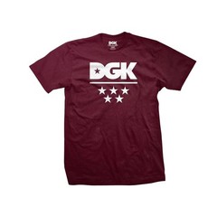 DGK Dirty Ghetto Kids “All Star” Short Sleeve Tee (Burgundy) T-Shirt