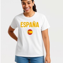 Personalised Espana Name And Number Unisex T Shirt Game Day Football Spain