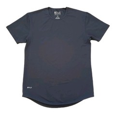 Bylt Drop Cut Lux Short Sleeve Sz Medium Mens Black Stretch T-Shirt Plain Blank