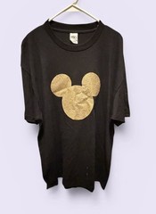 Shaka Active Men’s Mickey Mouse T Shirt Sz 2XL Gold Glittery Papa Glitter Back