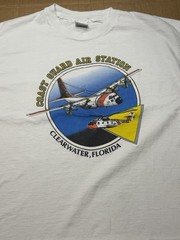Vintage 90s USCG CGAS Clearwater FL HC-130 Anvil XL Single Stitch T-Shirt