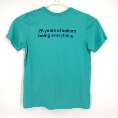 eBay Mens Shirt Large Green Blue Short Sleeve Crew Neck 25th Anniversary
