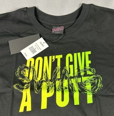 Swag Golf Tee T-Shirt Swirled Swag DGAP Graphic Print Medium Black 100% Cotton