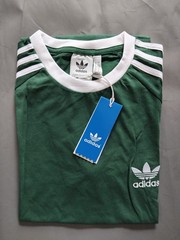 MENS ADIDAS ORGINALS CLASSIC THREE STRIPES EMBROIDERED SHORT SLEEVE TSHIRT