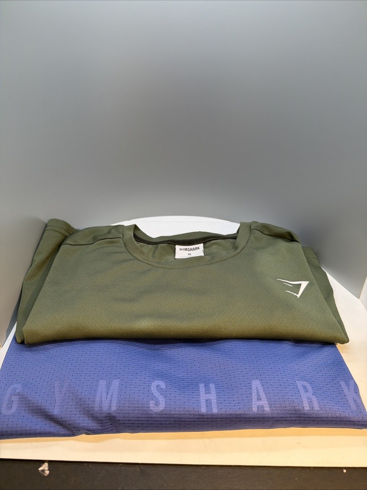 Gymshark Men’s Athletic T-Shirts Lot of 2 Size XL Blue Green Workout Gym
