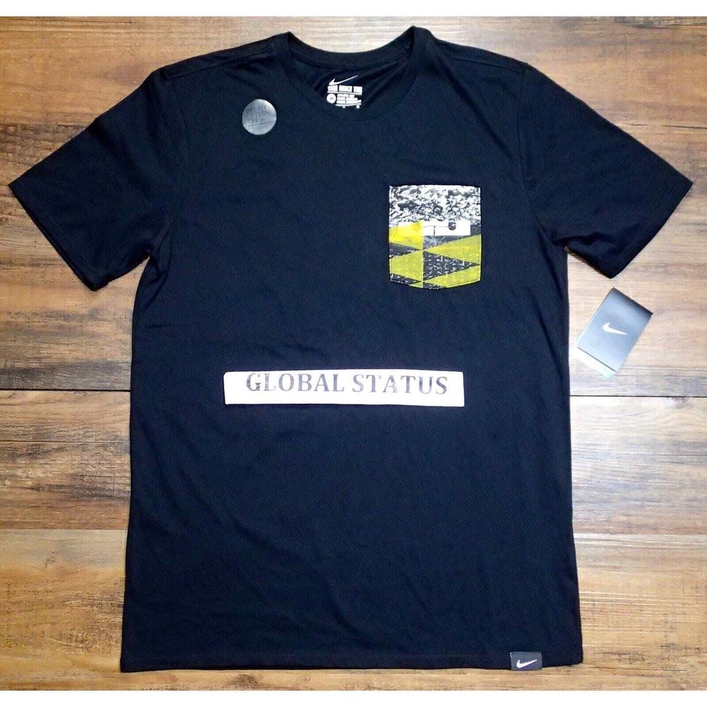 NIKE LEBRON RUBBER CITY POCKET BLACK YELLOW WHITE SHIRT MEDIUM ( 742730-010 )