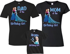 FroZen Birthday Girl Elsa Anna Bday Girl Family Funny Cute matching T-Shirts