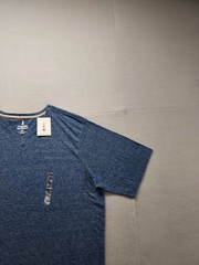 North Hudson Men T Shirt LT Blue Crew Neck Short Sleeve Pullover Basic Casual