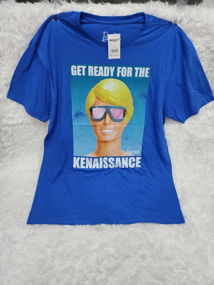 Barbie Ken Graphic Tee Blue Get Ready For The Kenaissance Size XL