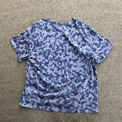 Nike T-Shirt Mens 2XL Ocean Fog Blue Club Camo Short Sleeve Chest Logo Cotton