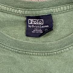 Vintage 90s Polo Ralph Lauren Long Sleeve T-Shirt Green Mens Large Yellow Pony