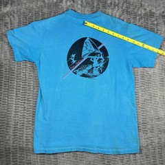 VTG 80s Ocean Pacific Op Surf T Shirt M Turquoise Windsurfing Single Stitch USA