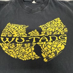 Wu-Tang Clan Shirt Mens Large Black Yellow Logo Graphic Rap Tee Hip Hop Music