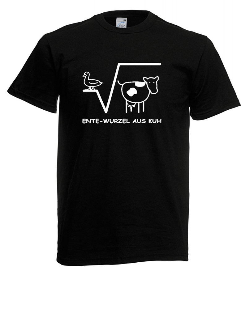 mens t shirt l duck root cow l math l size up to 5xl