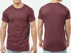 Mens Heathered Tee Soft Blended Fine Jersey Reactive Dyed T-Shirt XS-5XL NEW!