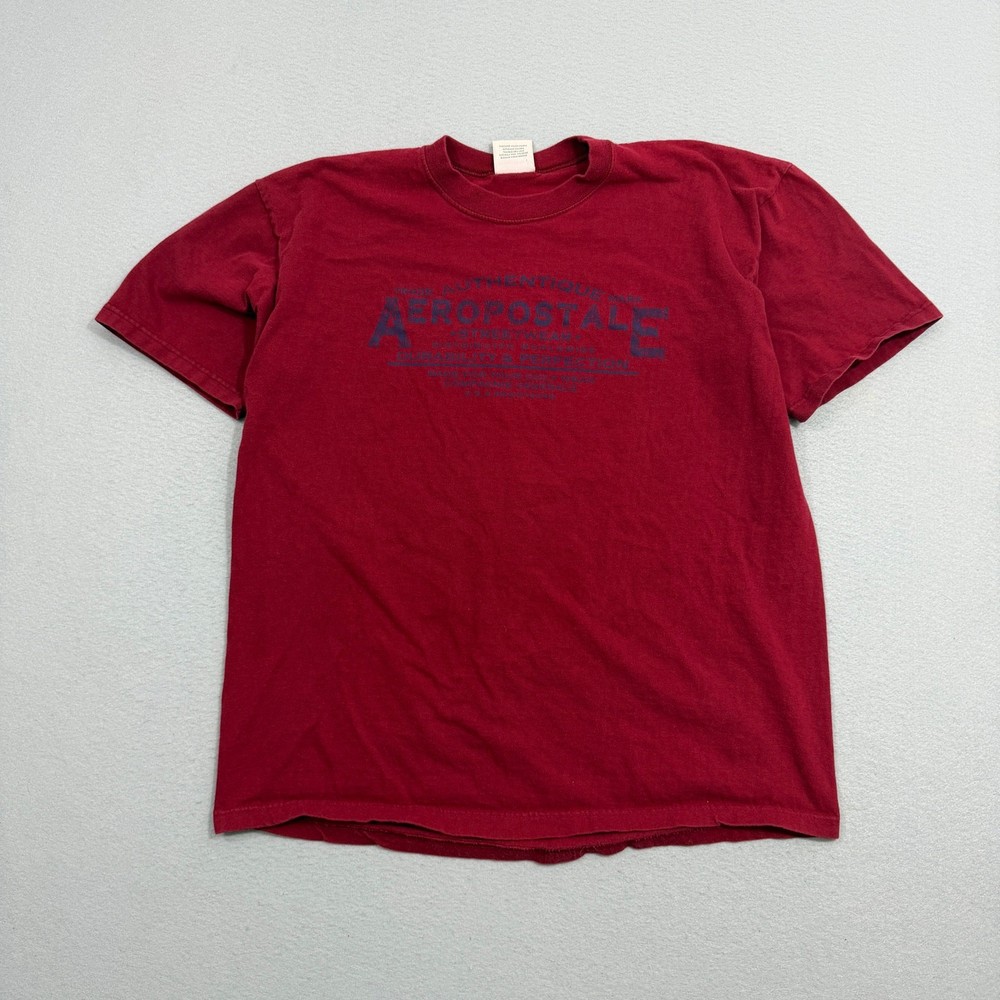Vintage Aeropostale Shirt Men’s Medium Red Made in USA Streetwear y2k Surf
