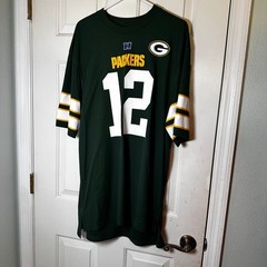 NFL Team Apparel Green Bay Packers Aaron Rodgers 12 Jersey Shirt Mens XL Green