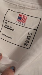 America First Shirt | Patriotic USA Flag Design Tee L (B)