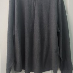 Faded Glory Gray Thermal Henley Long Sleeve Knit T-Shirt Men’s 2XL (50/52)