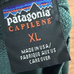 VINTAGE Patagonia Shrit Men XL Green Capilene Long Sleeve Breathable Made in USA