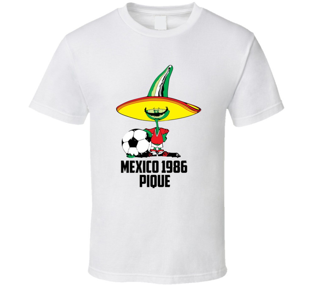 Pique 1986 Mexico World Cup Soccer Mascot Fan T Shirt