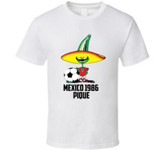 Pique 1986 Mexico World Cup Soccer Mascot Fan T Shirt
