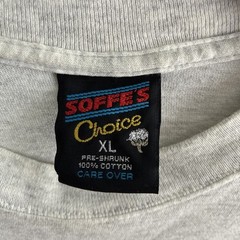 Soffe Mens T Shirt Gray Airborne Graphic XL Cotton Crew Vintage 90s Singel Stich