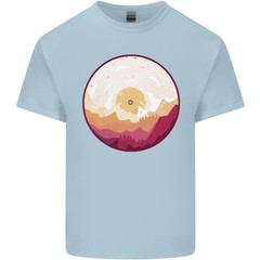 Vinyl Landscape Record Mountains DJ Decks Mens Light Cotton T-Shirt