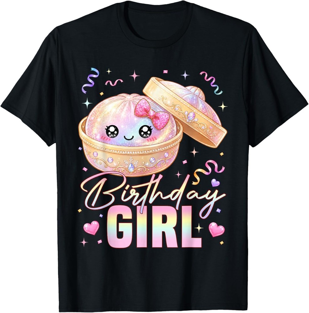 Happy Birthday Girl Kawaii Dumpling Anime Birthday Party T-Shirt
