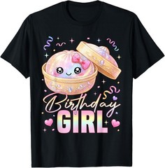 Happy Birthday Girl Kawaii Dumpling Anime Birthday Party T-Shirt