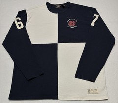 Vtg Polo Ralph Lauren Jeans CO 1967 Colorblock T-Shirt Navy White Size Large