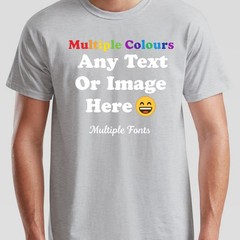 Personalised Unisex Tshirts Uk Customise With Any Text And Photo Longlasting