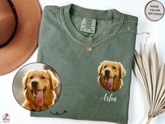 Custom Pet Portrait Comfort Tee Personalized Dog Cat Photo