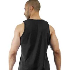 3 Men’s A-Shirt Wife Beater Tank Top Undershirt BLACK Egyptian Cotton SMALL-2X