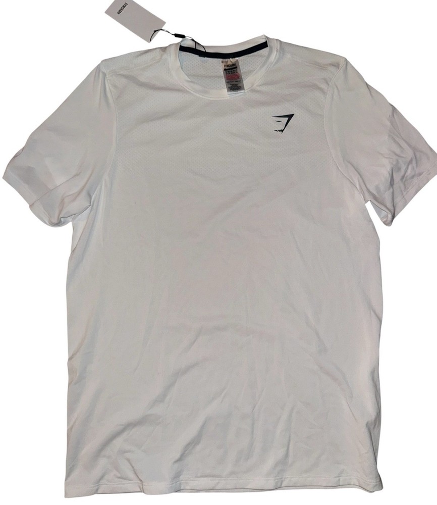Gymshark Men’s Oversized Performance Crew Neck T Shirt White Size Large NWT
