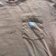 Carhartt Shirt Mens LT Brown Tall Pocket Workwear Short Sleeve Crewneck Tee