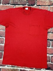 Vintage BVD Blank Red Pocket T-Shirt Men’s Large Single Stitch Made In USA 90s