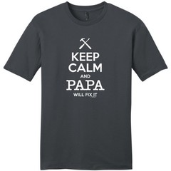 Father’s Day Shirt for Dad and Grandpa Keep Calm and Papa Will Fix It Athleti…