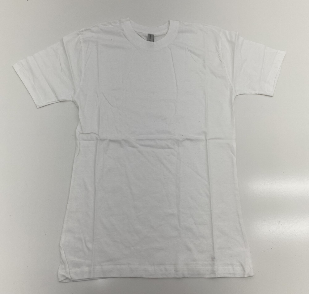 Blank Knights White Combed Cotton T-Shirt Mens Size Medium New