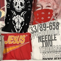 16 Tees Graphic T Shirt Lot Mix Modern Joblot For DIY Craft Upcycle Tie Dye Etc.