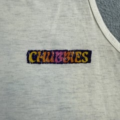 Chubbies Tank Top Shirt Mens Small Beige Surf Graphic Sleeveless Windsurf Retro