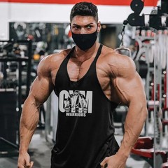 Men Cotton Gym Tank Top Y-Back Vest Sleeveless Breathable Fitness Muscle Shirt