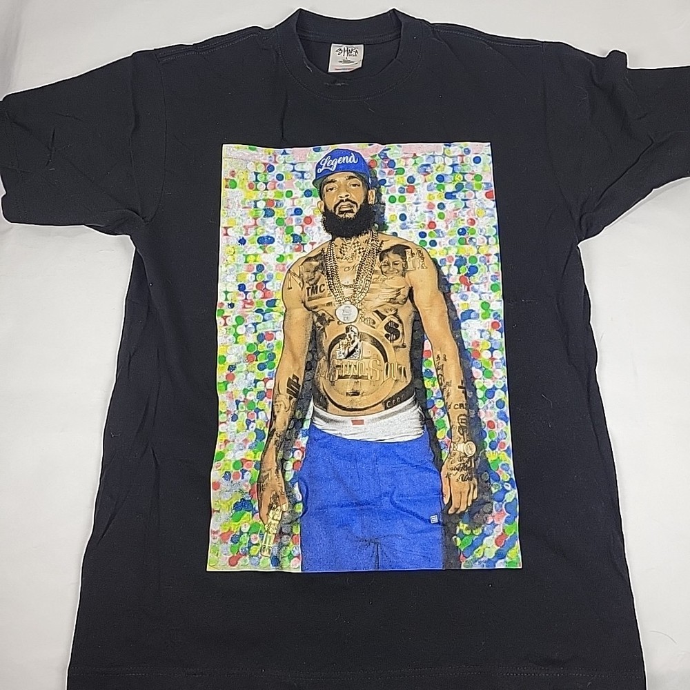 NIPSEY HUSSLE T-shirt Crenshaw Urban Hip Hop Rap HU$$LE Men’s Size Large