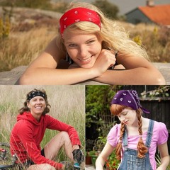 16 Pcs Bandanas Multi-Purpose Bandanas Paisley Cowboy Polyester Headbands 22×22