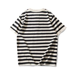 Mens Sailor’s Shirt Striped T-Shirt Retro Classic Henry Short Sleeve Cotton TEE